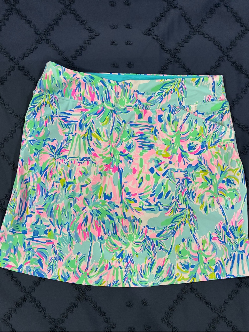 Lilly Pulitzer Luxletic Skort with Pink & Blue Accents